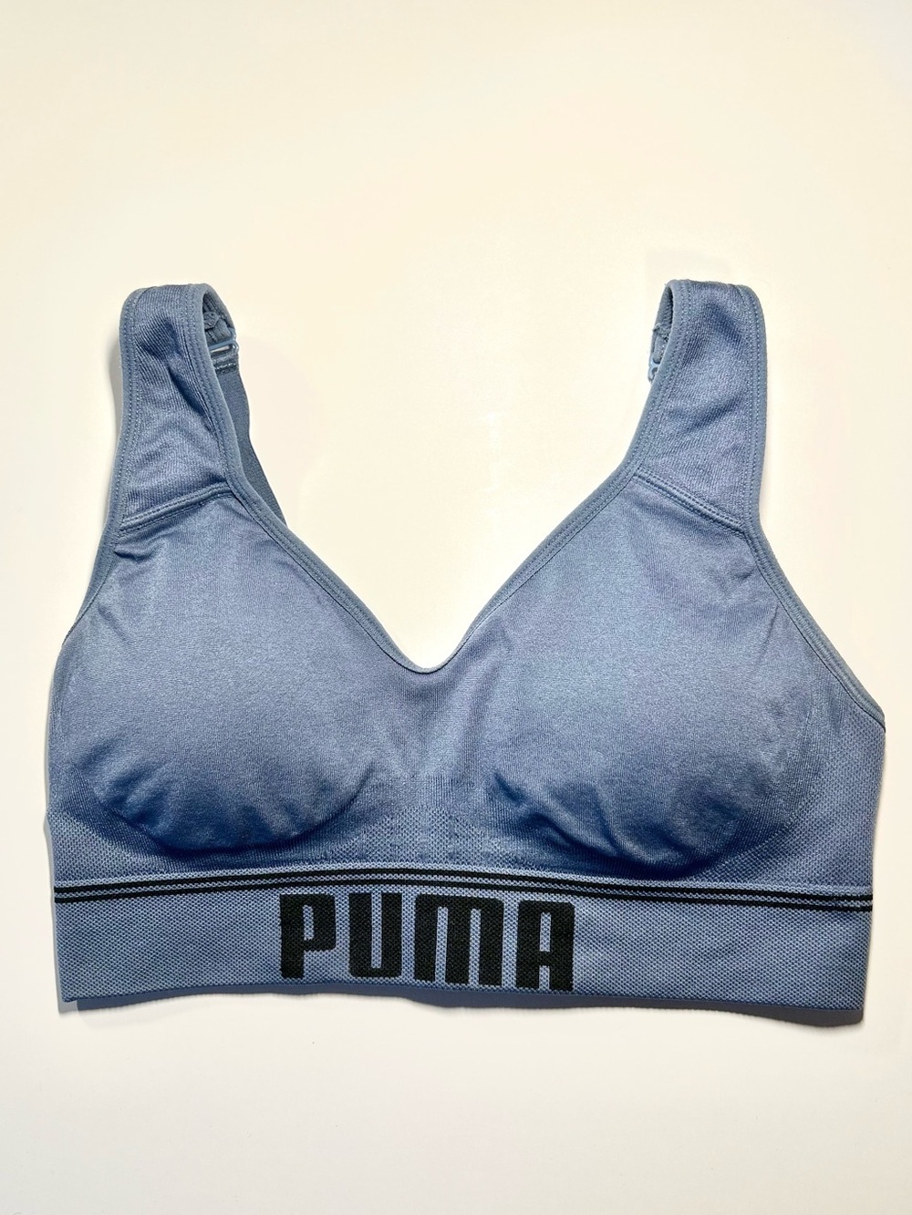 PUMA Seamless Padded Sports Bra Blue Women’s Small